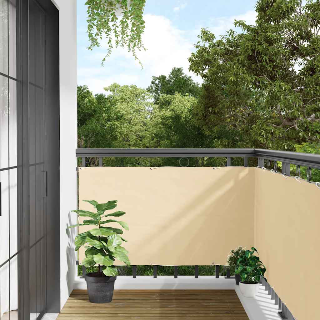Vidaxx Balkonschirm 500x90 cm PVC cremefarben