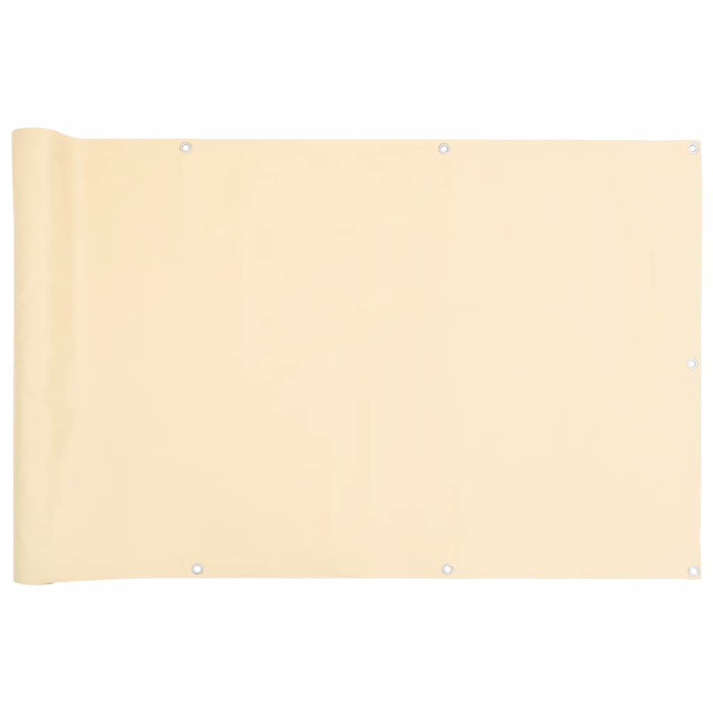 Vidaxx Balkonschirm 600x90 cm PVC cremefarben