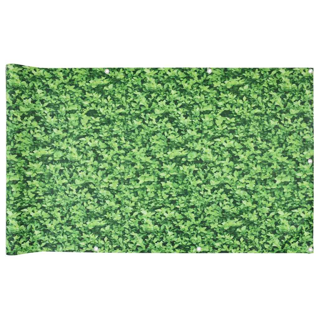 VidaXL Balkonschirm Pflanzenmuster 500x90 cm PVC grün
