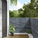 Vidaxx Balkon-Sichtschutz Steinmuster 400x120 cm PVC grau