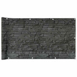 Vidaxx Balkonsichtschutz Steinmuster 600x120 cm PVC grau