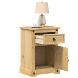 Vidaxl nachtkastje corona 45x35x64 cm massief grenenhout