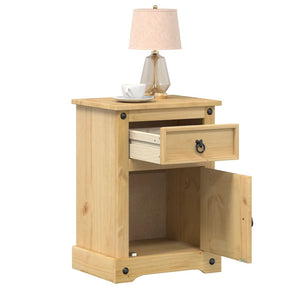 Vidaxl nachtkastje corona 45x35x64 cm massief grenenhout