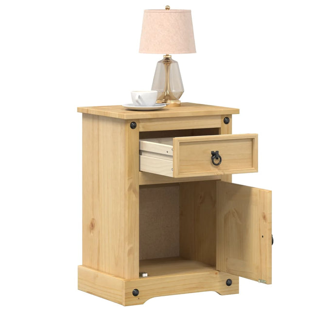 Vidaxl nachtkastje corona 45x35x64 cm massief grenenhout