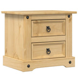 Vidaxl nachtkastje corona 53x39x47 cm massief grenenhout