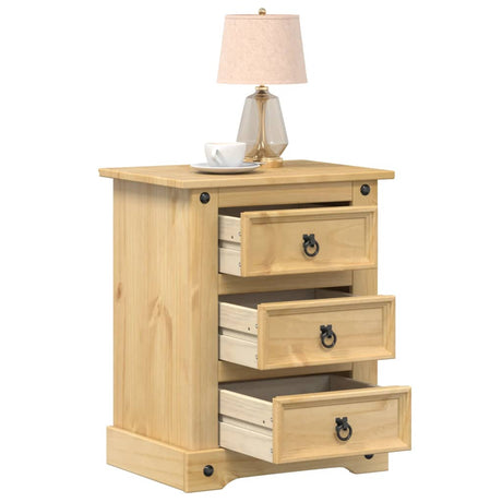Vidaxl nachtkastje corona 53x39x66 cm massief grenenhout