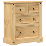 Vidaxl ladekast corona 80x43x91 cm massief grenenhout