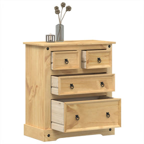 Vidaxl ladekast corona 80x43x91 cm massief grenenhout