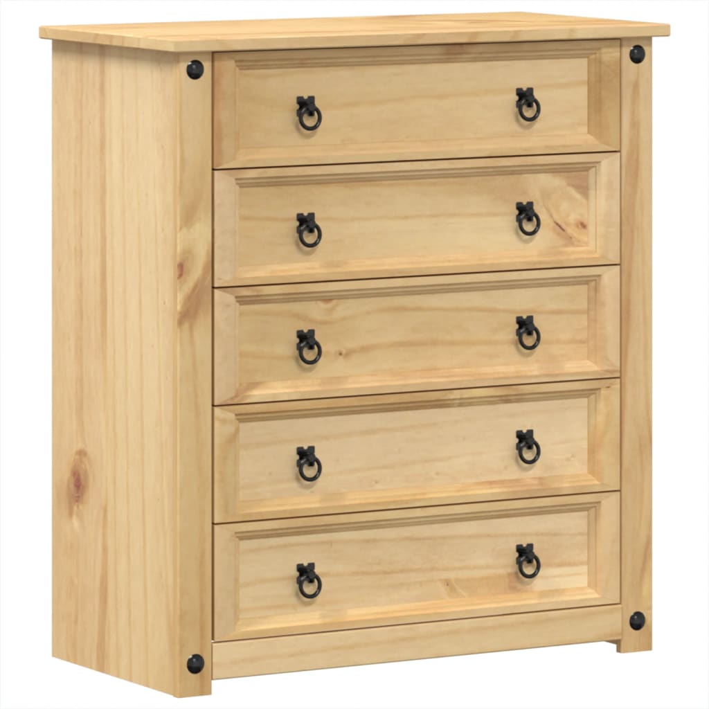 Vidaxl ladekast corona 80x40x89 cm massief grenenhout