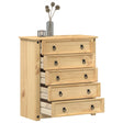 Vidaxl ladekast corona 80x40x89 cm massief grenenhout