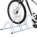 VidaXL Fahrradständer für 4 Fahrräder, freistehend aus verzinktem Stahl