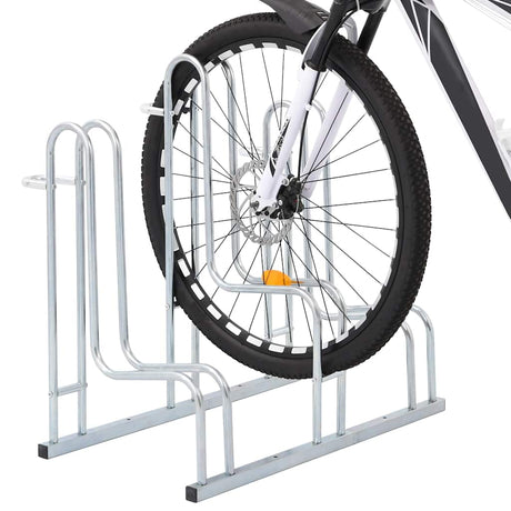 VidaXL Fahrradständer für 3 Fahrräder, freistehend aus verzinktem Stahl