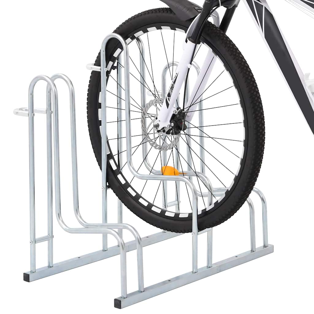 VidaXL Fahrradständer für 3 Fahrräder, freistehend aus verzinktem Stahl