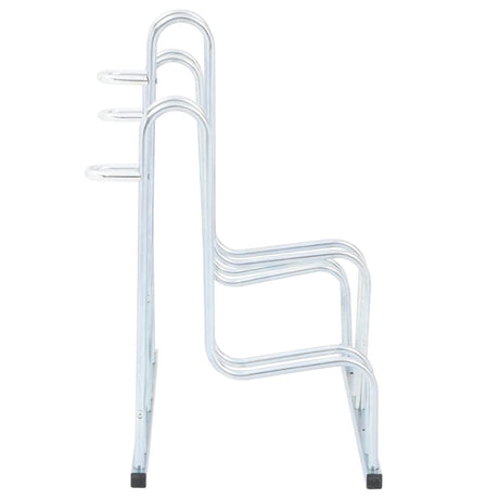 VidaXL Fahrradständer für 3 Fahrräder, freistehend aus verzinktem Stahl