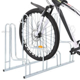 VidaXL Fahrradständer für 4 Fahrräder, freistehend aus verzinktem Stahl