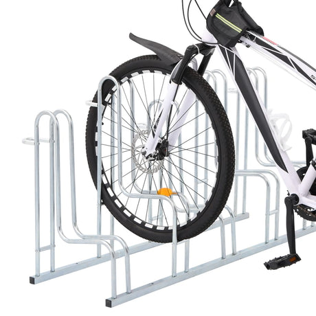VidaXL Fahrradständer für 5 Fahrräder, freistehend aus verzinktem Stahl