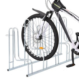 VidaXL Fahrradständer für 5 Fahrräder, freistehend aus verzinktem Stahl