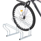 VidaXL Fahrradständer für 2 Fahrräder, freistehend aus verzinktem Stahl