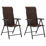 Vidaxl opklapbare stoelen, 2 stuks, bruin polyrotan