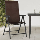 Vidaxl opklapbare stoelen, 2 stuks, bruin polyrotan