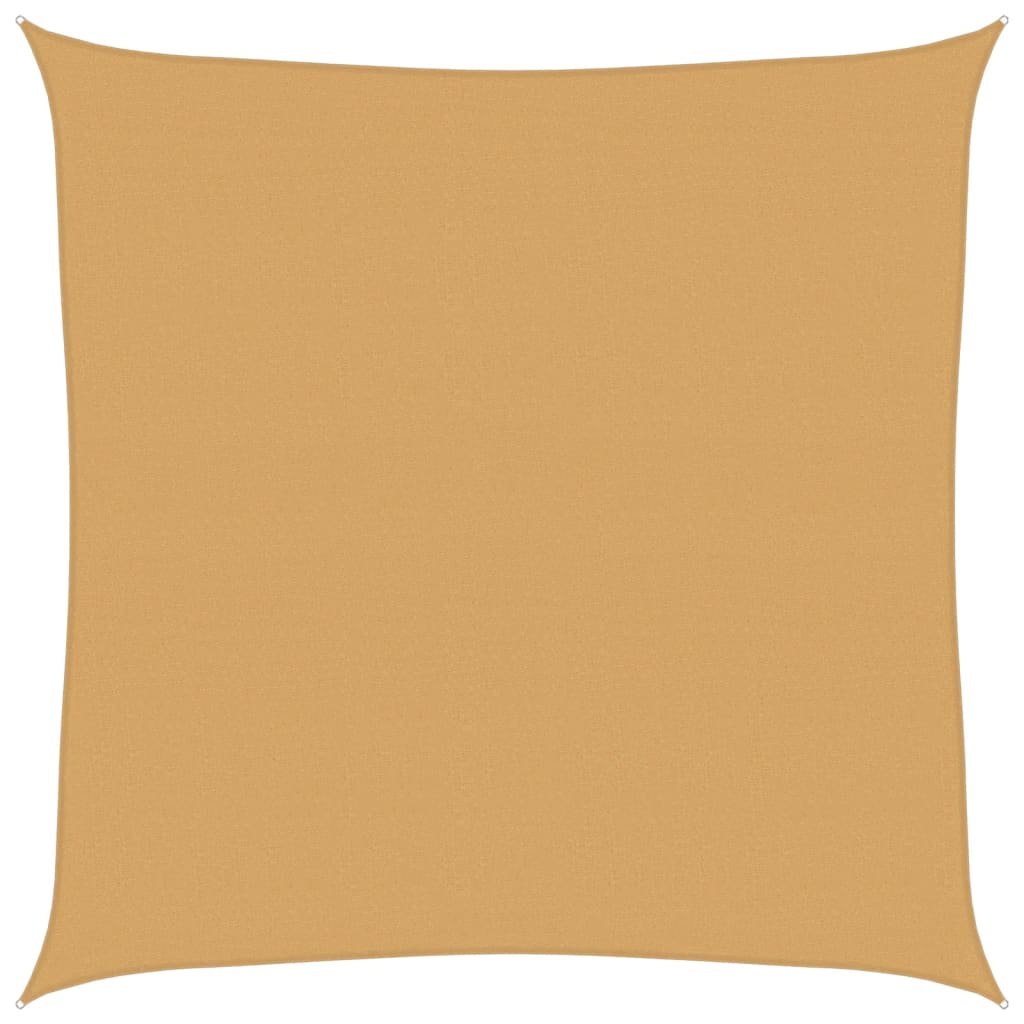 Vidaxl zonnezeil 160 g m² vierkant 5x5 m hdpe zandkleurig