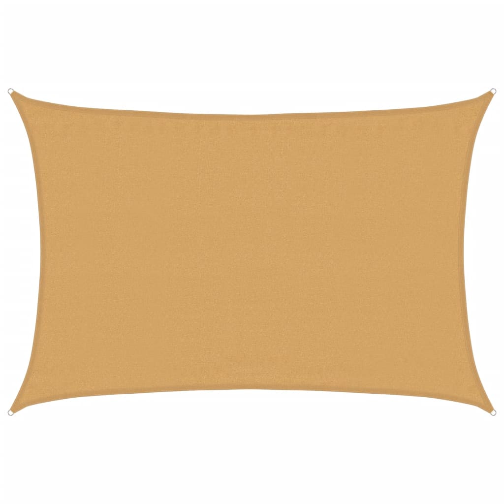 Vidaxl Sonnensegel 160 g m² rechteckig 3,5x4,5 m HDPE sandfarben