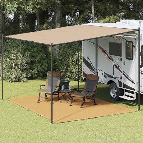 Vidaxl tenttapijt 300x400 cm hdpe zandkleurig