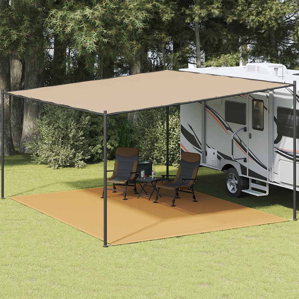 Vidaxl tenttapijt 400x500 cm hdpe zandkleurig