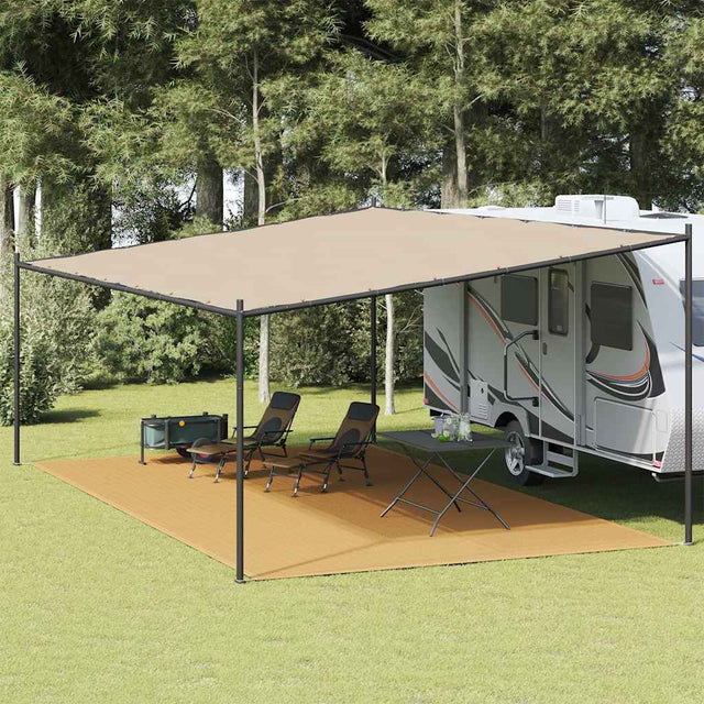 Vidaxl tenttapijt 400x700 cm hdpe zandkleurig