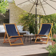 Vidaxl opklapbare stoelen, 2 stuks, blauwe stof