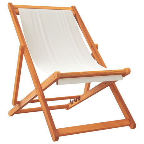 Vidaxl opklapbare stoelen, 2 stuks, crèmekleurige en witte stof