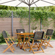 Vidaxl opklapbare stoelen, 4 stuks, zwart, van polyrotan en massief hout.