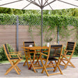 Vidaxl opklapbare stoelen, 4 stuks, zwart, massief acaciahout