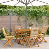 Vidaxl opklapbare stoelen, 4 stuks, beige, massief acaciahout