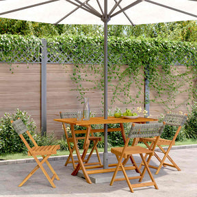 Vidaxl opklapbare stoelen, 4 stuks, grijs, van polyrotan en massief hout.