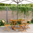 Vidaxl opklapbare stoelen, 4 stuks, beige, massief acaciahout