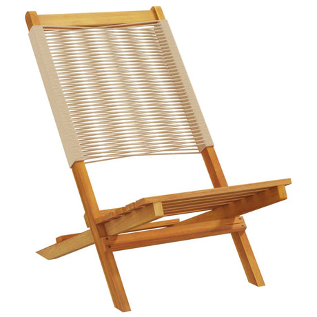 Vidaxl opklapbare stoelen, 4 stuks, beige, massief acaciahout