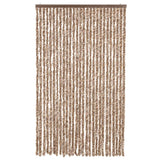 Vidaxx Fliegenvorhang 118x220 cm Chenille Beige und Dunkelbraun
