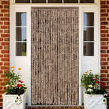 Vidaxx Fliegenvorhang 118x220 cm Chenille Beige und Dunkelbraun