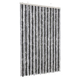 Vidaxx Fliegenvorhang 118x220 cm Chenille Grau und Schwarz