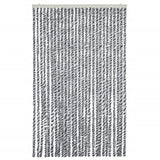 Vidaxx Fliegenvorhang 118x220 cm Chenille Grau und Schwarz und Weiß