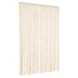 Vidaxx Fliegenvorhang 118x220 cm Chenille Beige und Weiß