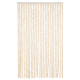Vidaxx Fliegenvorhang 118x220 cm Chenille Beige und Weiß