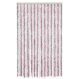 Vidaxx Fliegenvorhang 118x220 cm Chenille Silbergrau und Rosa