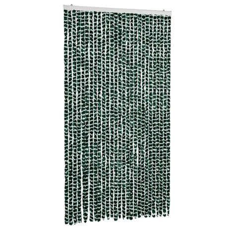 Vidaxx Fliegenvorhang 118x220 cm Chenille grün und weiß