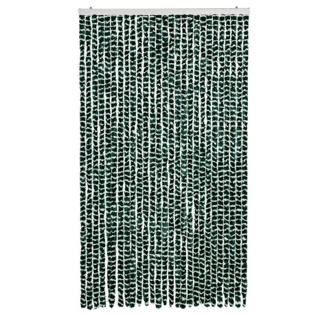 Vidaxx Fliegenvorhang 118x220 cm Chenille grün und weiß