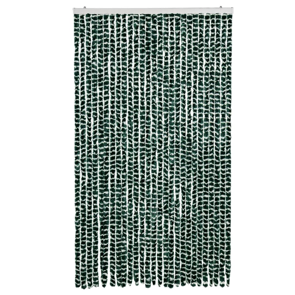 Vidaxx Fliegenvorhang 118x220 cm Chenille grün und weiß