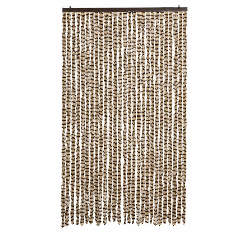 Vidaxx Fliegenvorhang 118x220 cm Chenille Beige und Braun