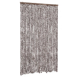 Vidaxx Fliegenvorhang 118x220 cm Chenille braun und weiß
