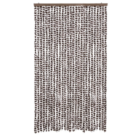 Vidaxx Fliegenvorhang 118x220 cm Chenille braun und weiß